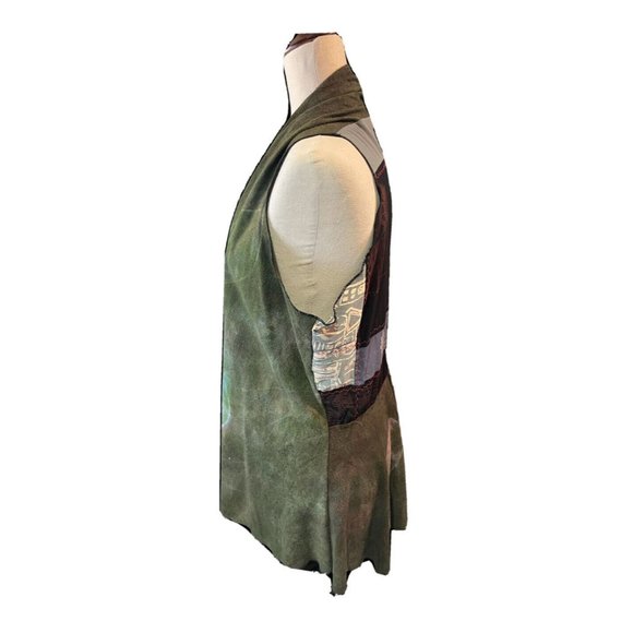 Jenny Threads Iris Vest Handmade By Jen Swearington Wearable Art Iris Vest L - Picture 2 of 6